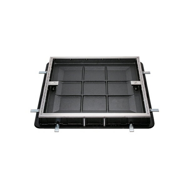 カネソウ カラー舗装用鉄蓋（化粧用鉄蓋） タイル用 ステンレス目地 簡易密閉形 呼称6070 ハンドルなし..