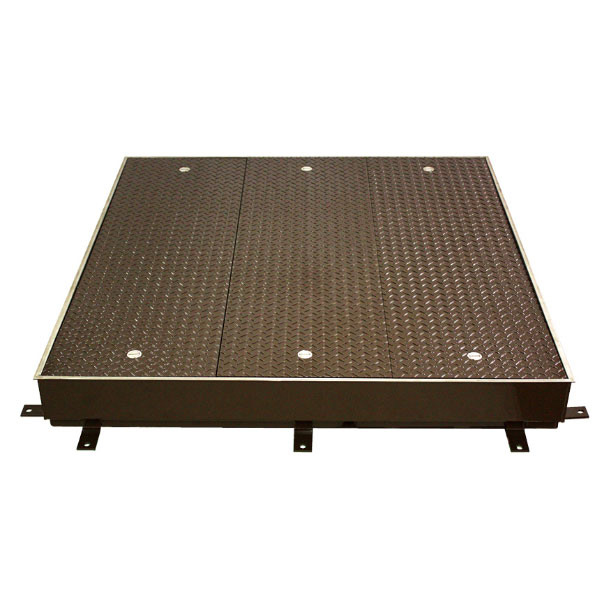 カネソウ マシンハッチ S-6EC-1000 一般形 縞鋼板蓋 ハンドル付