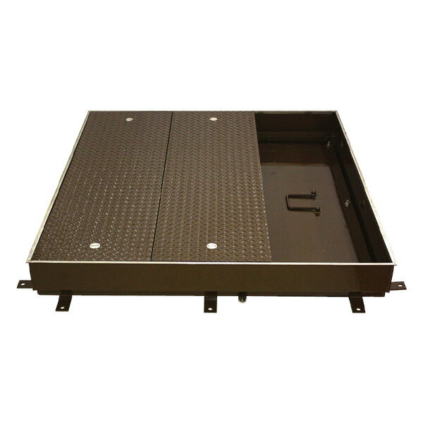 カネソウ マシンハッチ W-14EC-L-700 T-14仕様 1時間遮炎 縞鋼板蓋 密閉形（防水・防臭形） スチール製 ステンレス目地 ハンドルなし