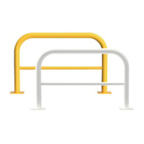 カネソウ 車止め YBW6L10-A Yシリーズ アーチ型 横バー付 スチール製 焼付塗装 後付タイプ Φ60.5×650×1..