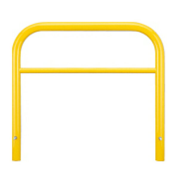 カネソウ 車止め YBW6L15-K Yシリーズ アーチ型 横バー付 スチール製 焼付塗装 固定式 Φ60.5×650×1500