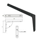 丸喜金属 MK アルミキャスト棚受 A-710 200mm×300mm ブラック