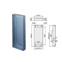 ナスタ 消火器ボックス 防火型施工ボックス KS-FEH400 H653×W271×D83