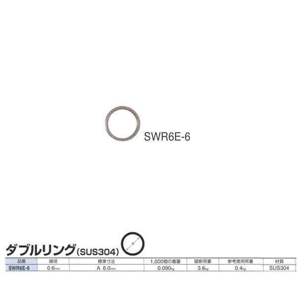 �˥å��������� ���ƥ�쥹 ���֥��� SUS304 SWR6E-6 ����0.6mm 1000����