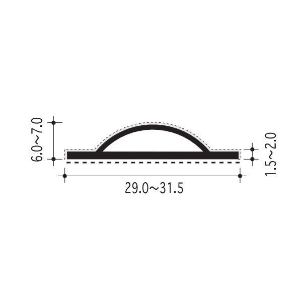 ゴムが柔らかく反発性に優れており衝撃を緩和させます。 薄く成型されているので、気密性に優れています。 形状保持力の高い天然ゴムを使用しています。 細かく植えられた短繊維により、風きり音を防ぐことができます。 また、ゴムのグリップ性を解消しスムーズに開閉する事ができます。 そのため引戸の召し合せ・開き扉の下框などにも使用が可能です。 短繊維により、扉と枠の接触音を抑えます。 防カビ処理をし衛生面にも配慮しています。 両面テープは粘着性の高いテープを採用しています。 注意 　植毛加工ピンチブロックは、内装建具用気密材です。外部に面した扉や窓にご使用されますと早期劣化の原因となります。 　白色は形状によりご用意のない物がございます。 　白色は黒色のゴムに白色の短繊維を植毛しているためライトグレーに近い色あいとなります。 　形状寸法は、公差の関係で、現物と若干異なる場合があります。