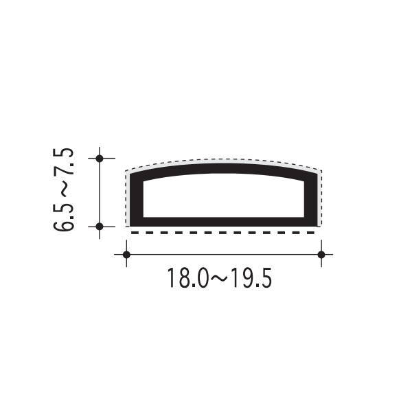 ピンチブロック 植毛加工 ＃26-K 茶 長さ2400mm