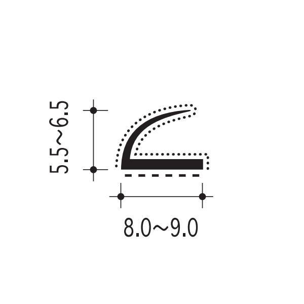 ピンチブロック スライド加工 ＃7-ES 黒 長さ2200mm