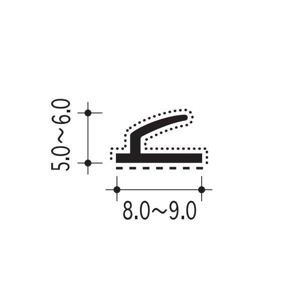 ピンチブロック スライド加工 ＃7-TS 黒 長さ2200mm