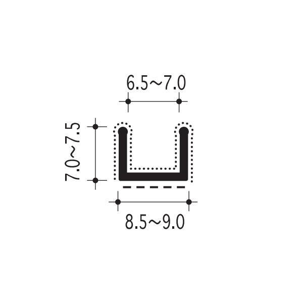ピンチブロック スライド加工 ＃28-PS 黒 長さ2000mm