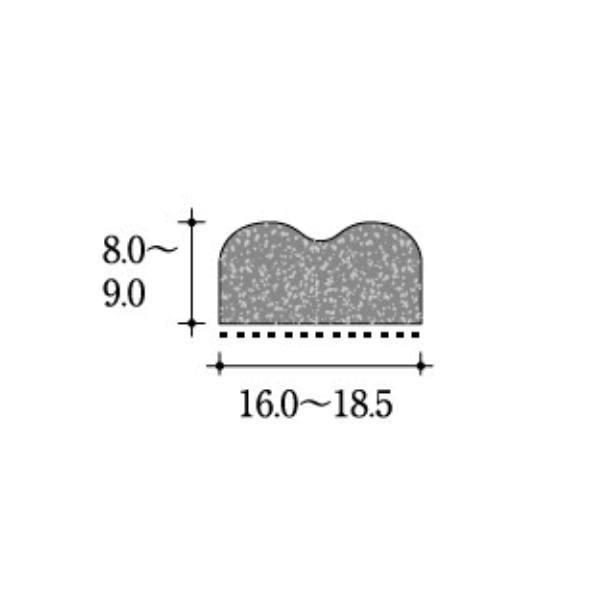 ピンチブロック HCMパッキング 接着テープ無 D-3 茶 長さ2000mm