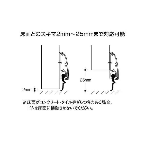 ピンチブロック フロアーリック 外付けタイプ 引戸用 FL-AJ-1000 ブロンズ 長さ1000mm