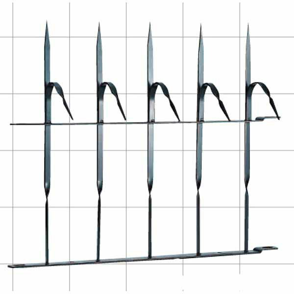 エイト 忍び返し4型 スチール製・カチオン電着塗装黒 H1100