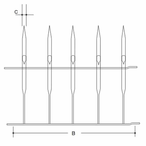 エイト 忍び返し4型 ステンレスSUS304製 H3110