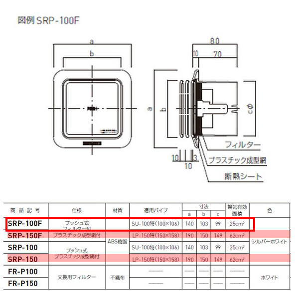 神栄ホームクリエイト プッシュ式レジスター プッシュ開閉式 フィルター付 シルバ...