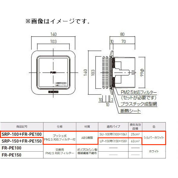 ���ɥۡ��९�ꥨ���� �ץå��弰�쥸��������PM2.5�б��ե��륿���ա� �ץå��峫�ļ� ����С��ۥ磻�� SRP-100+FR-PE100 1��