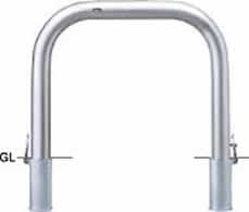 サンポール アーチ 差込式フタ付 AA-11SF10-800 φ101.6(t4.0) W1000×H800