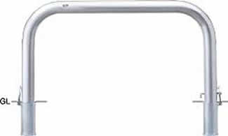 サンポール アーチ 差込式カギ付 AA-11SK15-800 φ101.6(t4.0) W1500×H800