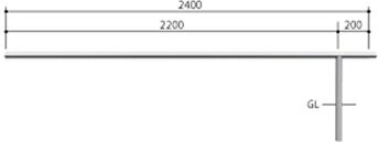 サンポール ジョイント式自転車アーチ 中間支柱 固定式 AA-42UJ24-P φ42.7(t2.0) WP2400用 H350