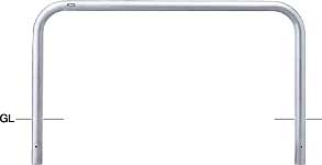 サンポール アーチ 固定式 AA-7U15-650 φ60.5(t3.0) W1500×H650