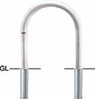 サンポール アーチ 差込式 AC-7S φ60.5(t3.0) WP500×H650