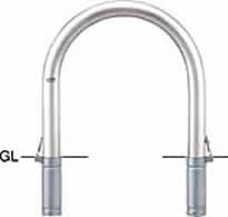 品名:アーチ 施工タイプ:差込式フタ付 材質:ステンレス 仕様: サイズ:φ76.3(t3.0) WP600×H650 重量:約13.0kg 仕上げ/カラー:H.L.#240 備考:●こちらの商品は受注生産品です。 ●通常業者向けの運送会社...