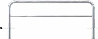 サンポール アーチ 差込式 AH-7S20-650 φ60.5(t3.0) W2000×H650