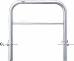 サンポール アーチ 差込式カギ付 AH-7SK10-800 φ60.5(t3.0) W1000×H800