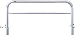 サンポール アーチ 差込式カギ付 AH-8SK20-800 φ76.3(t3.0) W2000×H800