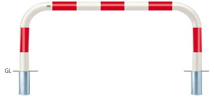 サンポール アーチ 差込式 FAA-11S20-800(RW) φ101.6(t4.2) W2000×H800