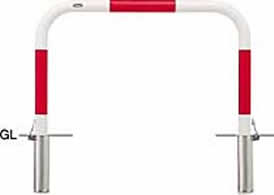 サンポール アーチ 差込式フタ付 FAA-7SF10-650(RW) φ60.5(t2.8) W1000×H650