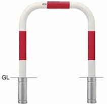 サンポール アーチ 差込式 FAA-8S75-800(RW) φ76.3(t3.2) W750×H800