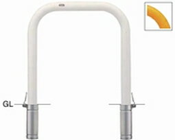 サンポール アーチ 差込式フタ付 FAA-8SF75-800(Y)(W)(C) φ76.3(t3.2) W750×H800