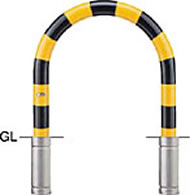 品名:アーチ 施工タイプ:差込式 材質:スチール 仕様: サイズ:φ76.3(t3.2) WP600×H650 重量:約13.1kg 仕上げ/カラー:焼付塗装　(YB):黄黒 備考:●通常業者向けの運送会社になりますのでお時間指定はできません。日曜日祝日配送もできないです。 ●離島のお客様は別途お見積りとなります。北海道、沖縄県もお見積りになる場合があります。 ●直送の場合メーカー指定便のため、運送会社のご選択はできません。山奥やトラックの入れない道幅の場合配送できないことがあります。地域によっては個人宅配送ができないこともあります。 ●ご注文後のご変更、キャンセルはできません。 ●ご注文後の発注のため受注生産ではなくても稀に欠品の場合もあります。