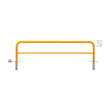 サンポール アーチ 差込式 FAH-7S25-650 φ60.5(t2.8) W2500×H650