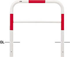 サンポール アーチ 固定式 FAH-7U10-800(RW) φ60.5(t2.8) W1000×H800