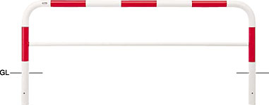 サンポール アーチ 固定式 FAH-7U20-650(RW) φ60.5(t2.8) W2000×H650