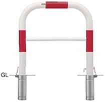 サンポール アーチ 差込式カギ付 FAH-8SK75-800(RW) φ76.3(t3.2) W750×H800