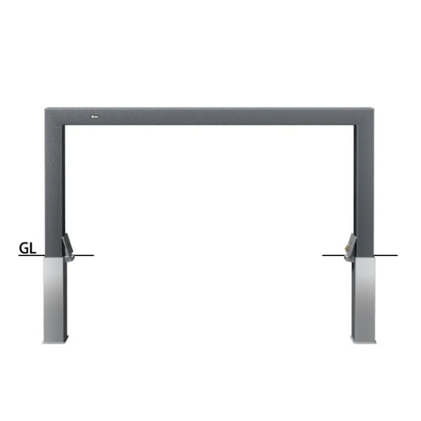 施工タイプ：差込式カギ付 材質：スチール 南京錠25mm付 サイズ：角パイプ:□80(t3.2) W1500×H700 重量：約38kg 仕上げ、カラー：焼付塗装、ダークグレーメタリック●お支払い方法で代引きはできません。 ●沖縄県、北海道、離島のお客様は別途お見積りとなります。 ●直送の場合メーカー指定便のため、運送会社のご選択はできません。お時間指定もできません。 ●ご注文後のご変更、キャンセルはできません。