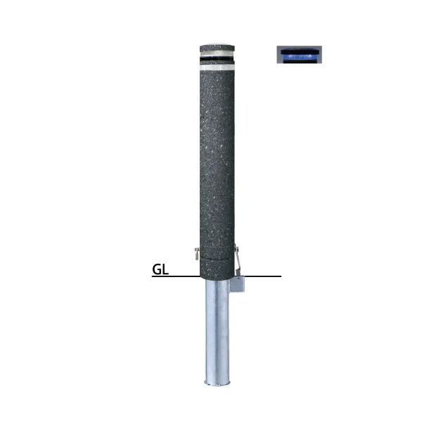 サンポール リサイクルゴム＋ソーラー石目風塗装 差込式カギ付 RB-234SK-SOL(ST2B)