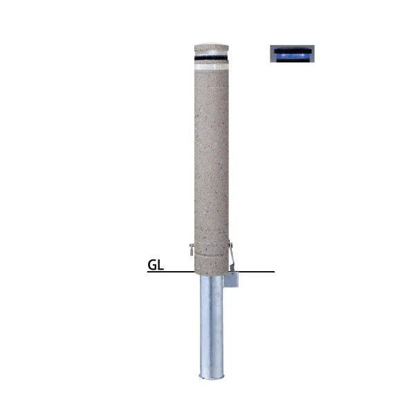サンポール リサイクルゴム＋ソーラー石目風塗装 差込式カギ付 RB-234SK-SOL(ST3B)