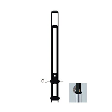 サンポール 和モダンピラー スチール製 差込式カギ付 FNP-11SK フラットバー:50(t9.0) W83×D50×H850