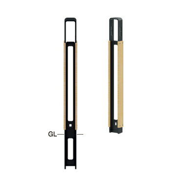 サンポール 和モダンピラー スチール製 固定式 FNP-11U-W フラットバー:50(t9.0) W95×D60×H850