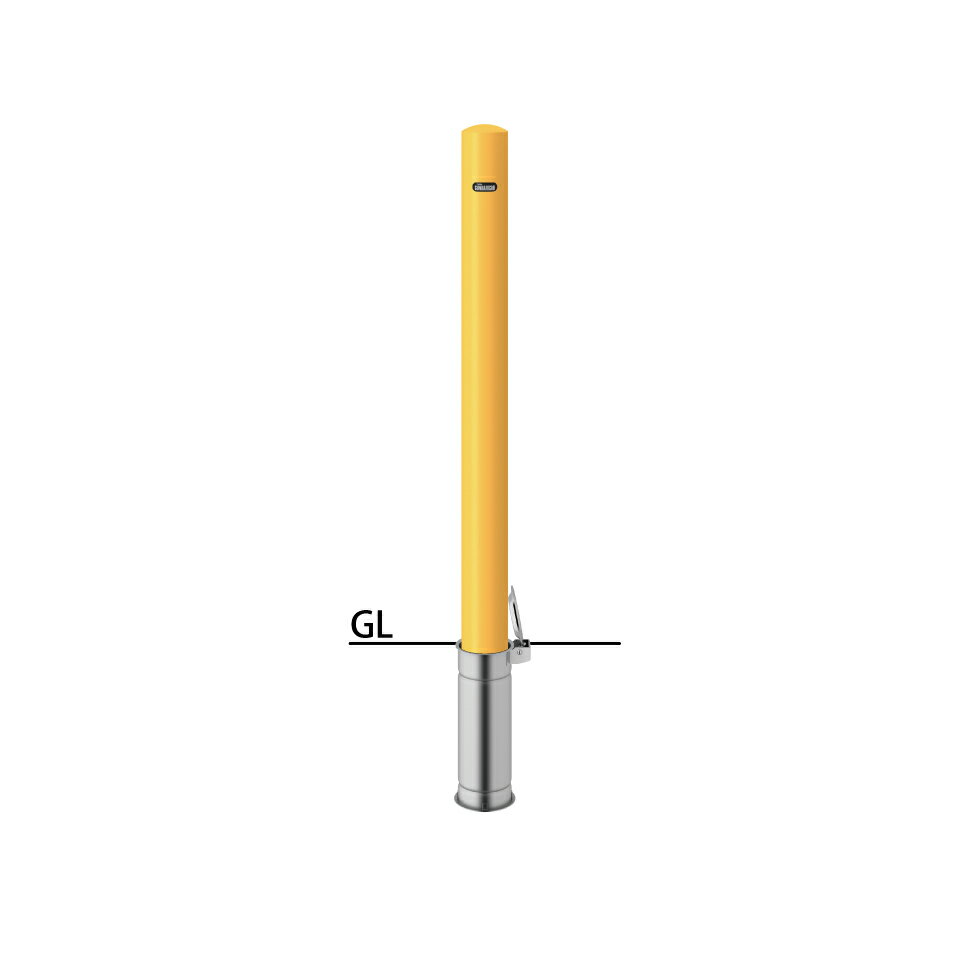 サンポール ピラー 差込式フタ付 FPA-8SF-F00 フックなし φ76.3(t2.8) H850