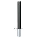 サンポール スチール製 マットブラックピラー 径101.6 H850 差込式 FPMB-11S