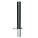 サンポール スチール製 マットブラックピラー 径101.6 H850 差込式フタ付 FPMB-11SF