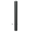 サンポール スチール製 マットブラックピラー 径101.6 H850 固定式 FPMB-11U