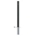 サンポール スチール製 マットブラックピラー 径60.5 H850 差込式 FPMB-7S