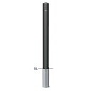 サンポール スチール製 マットブラックピラー 径76.3 H850 差込式 FPMB-8S