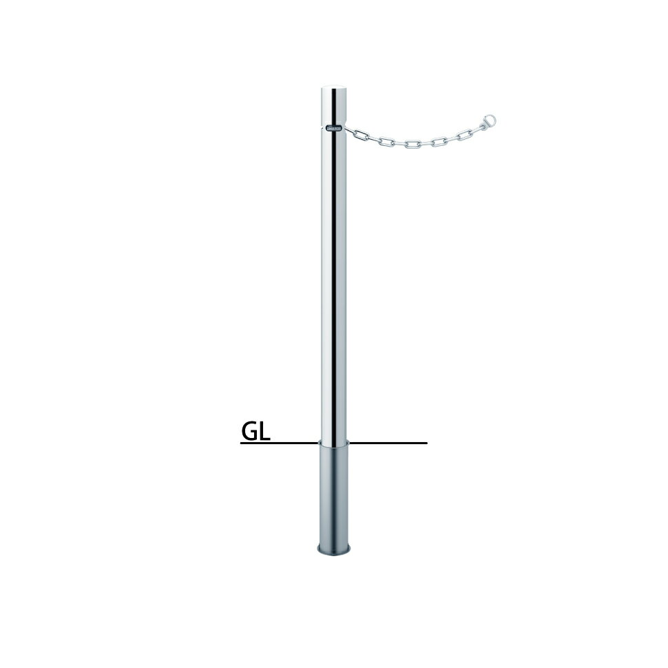 サンポール ピラー 差込式 PA-7SC クサリ内蔵（2m） φ60.5(t1.5) H850