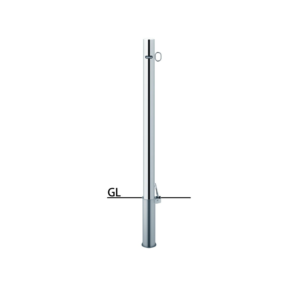 サンポール ピラー 差込式フタ付 PA-7SF-F01 片フック φ60.5(t1.5) H850